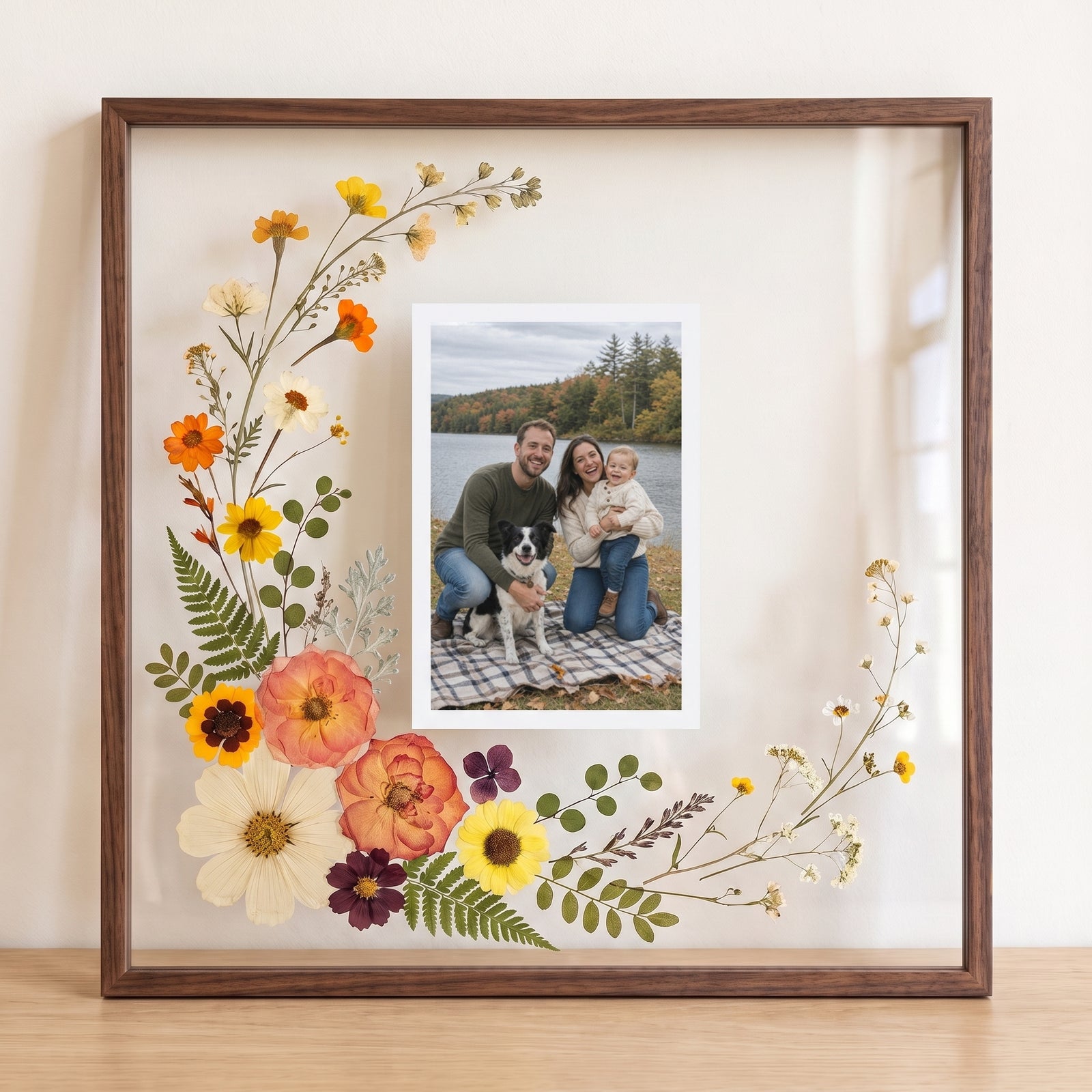 Floral Memory Photo Frame