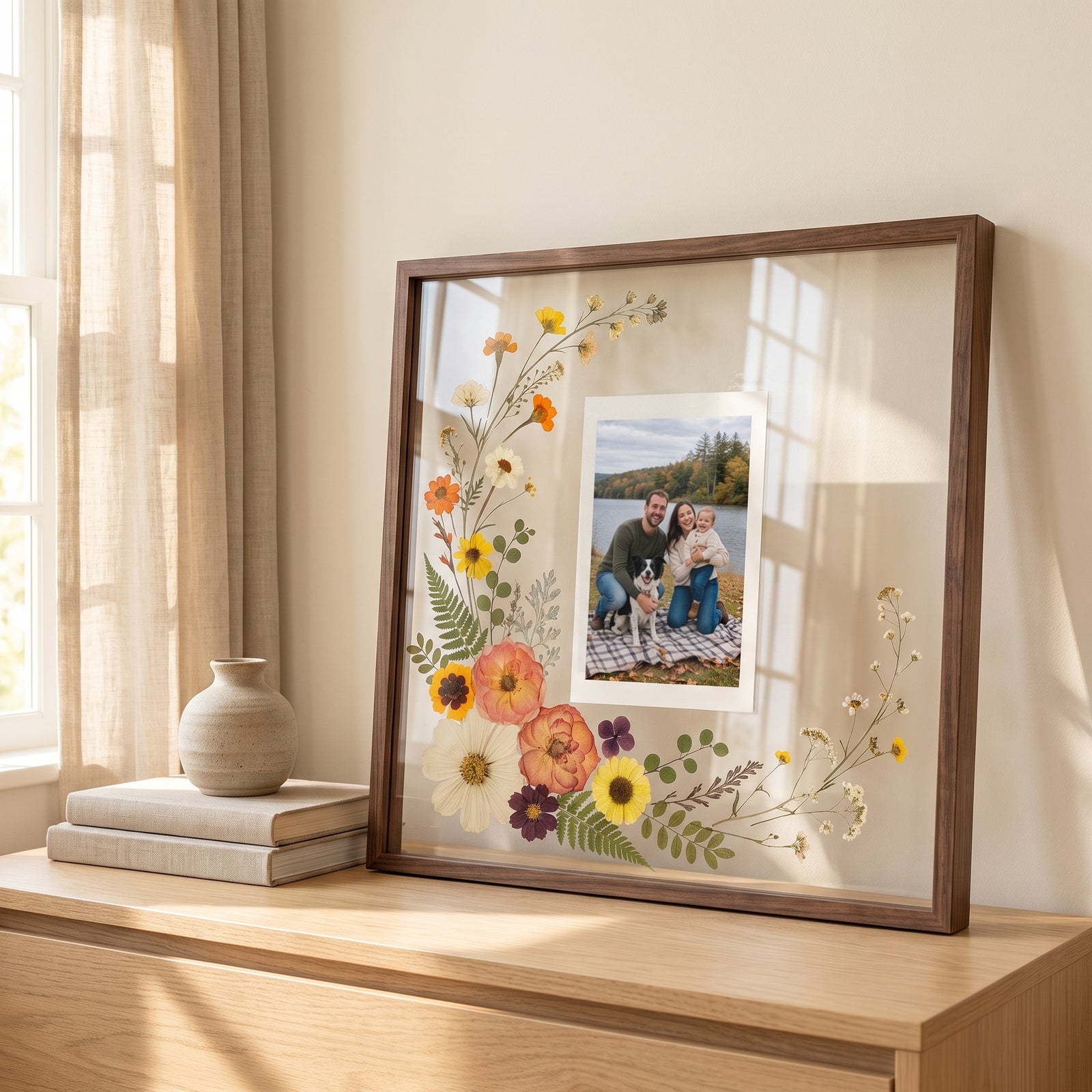 Floral Memory Photo Frame