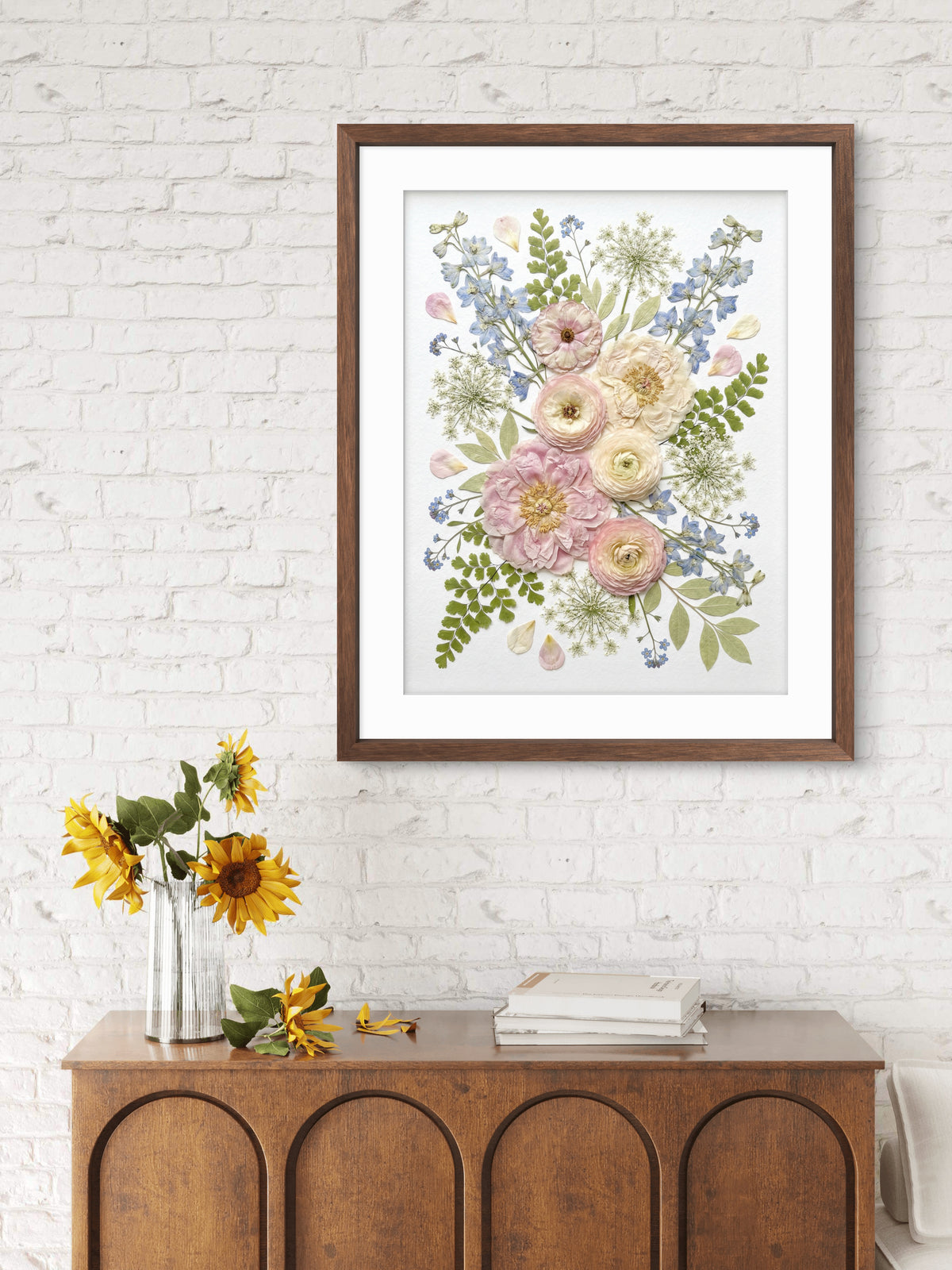 Blüten in Rosa und Blau