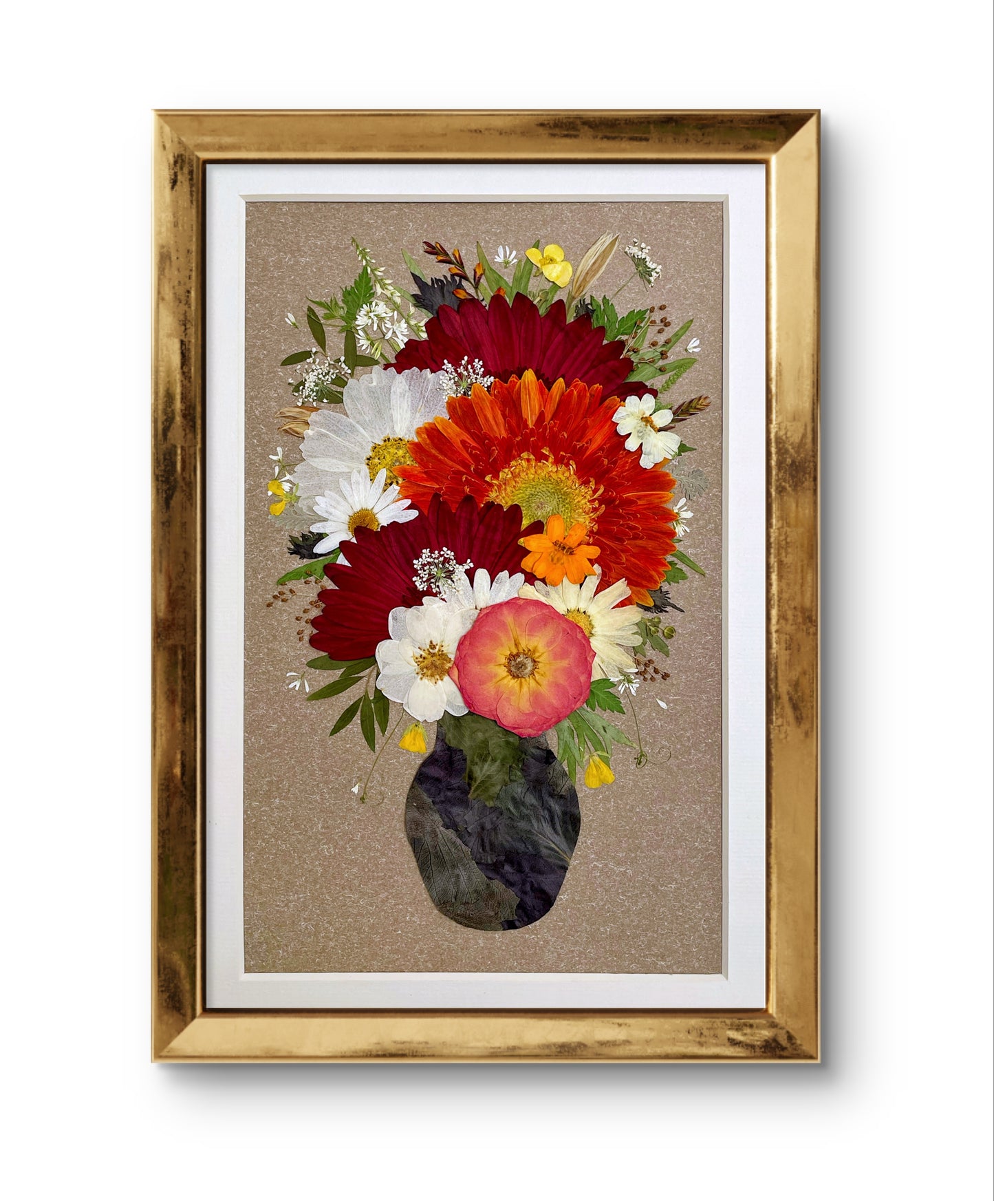 Vintage-Bilderrahmen – Blume in Vase
