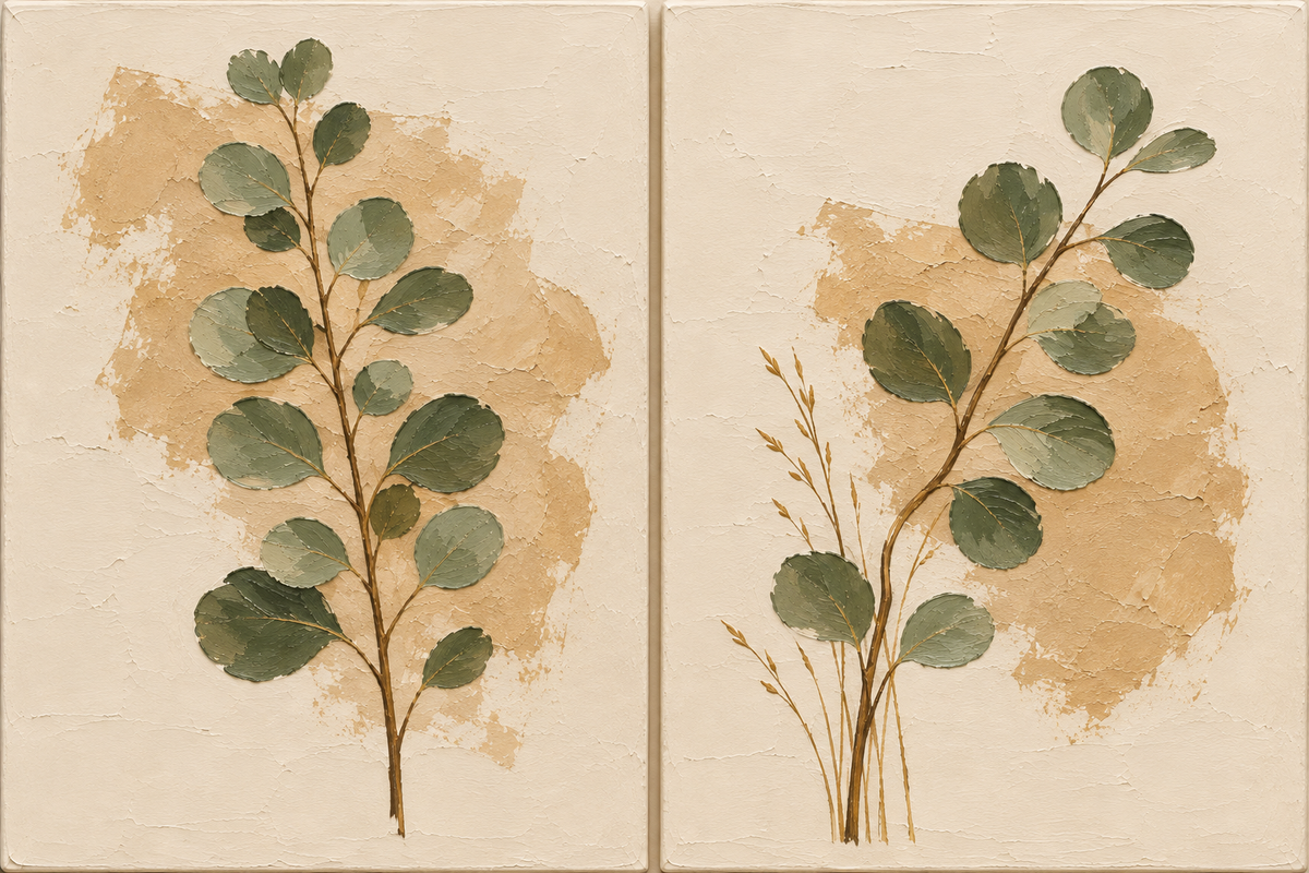 Sage Botanicals — Two-Panel Canvas Set