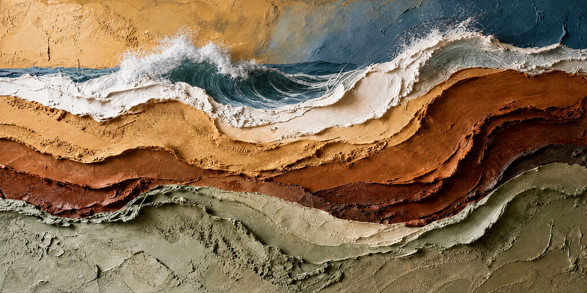 Layered Shoreline Abstract