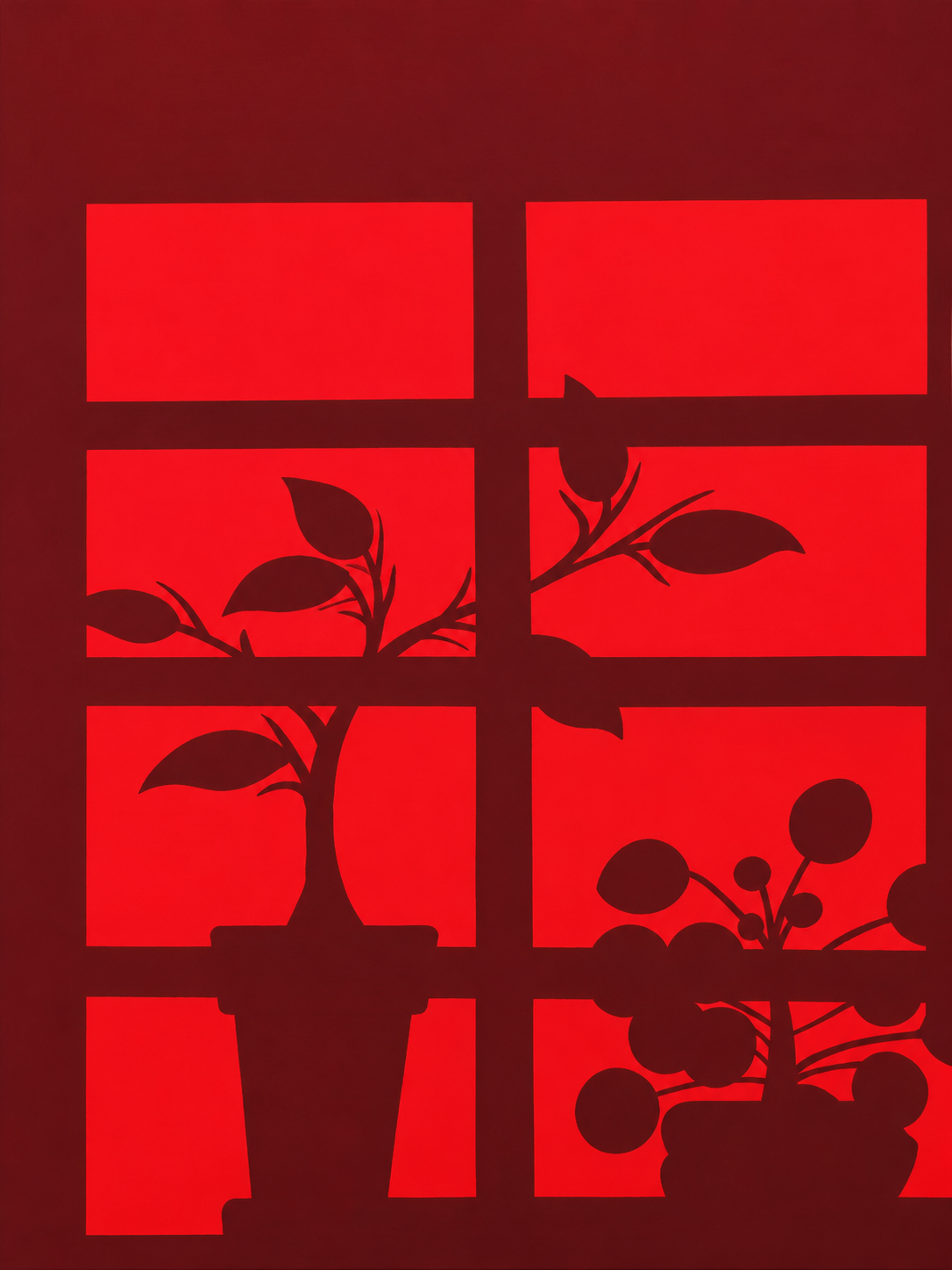 Scarlet Window — Botanical Shadows
