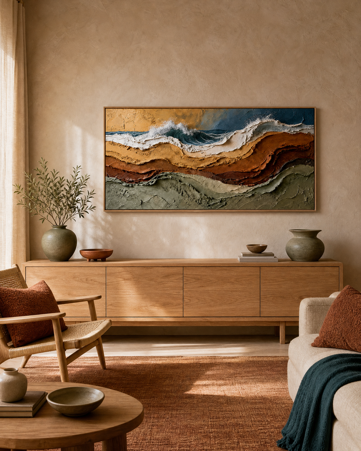Layered Shoreline Abstract