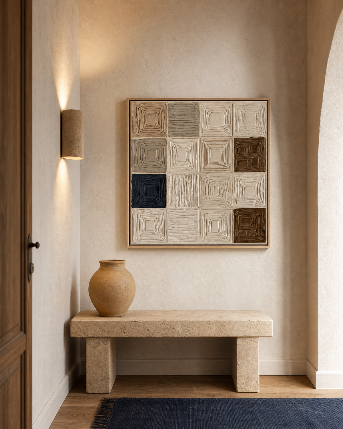 Concentric Grid in Neutral Tones