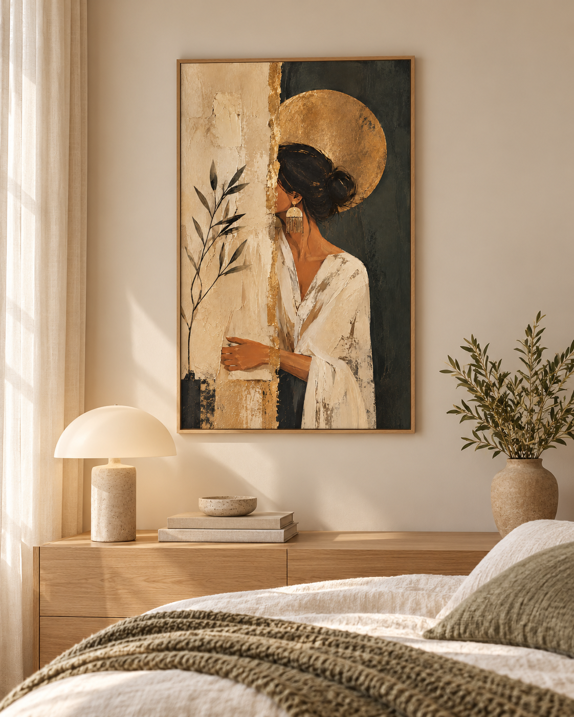 Quiet Muse — Woman with Olive Branch