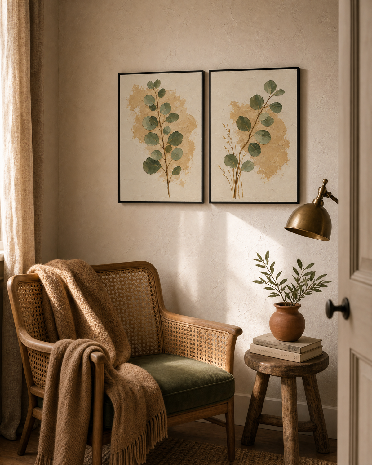 Sage Botanicals — Two-Panel Canvas Set
