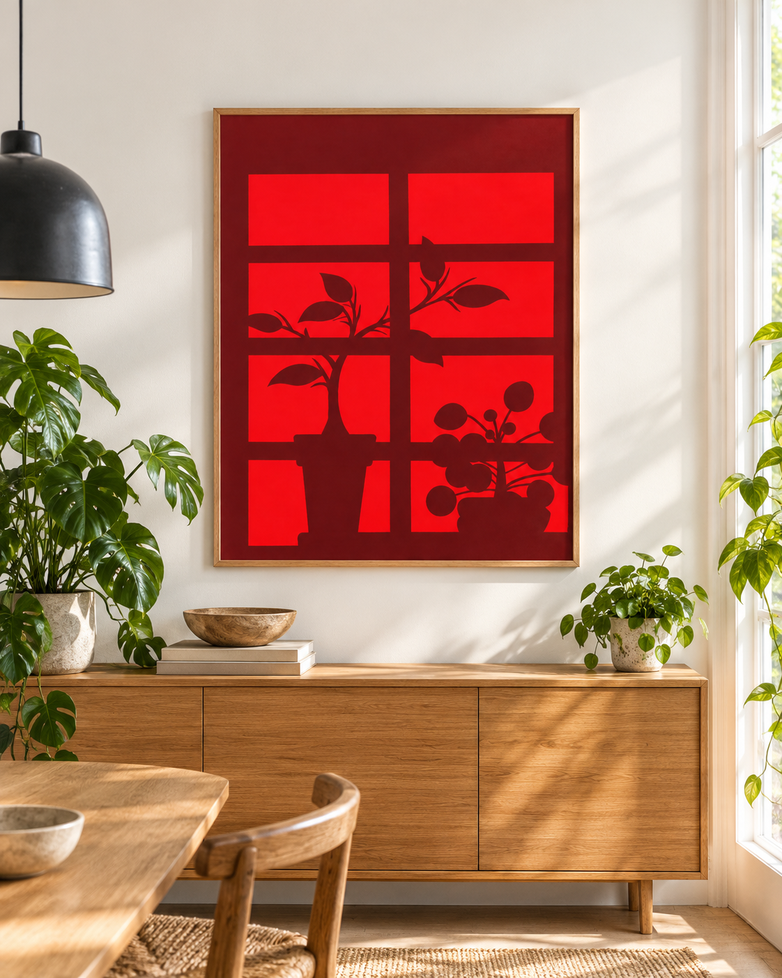 Scarlet Window — Botanical Shadows