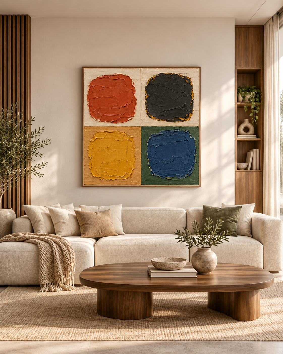 Four Earths — Color Block Abstract